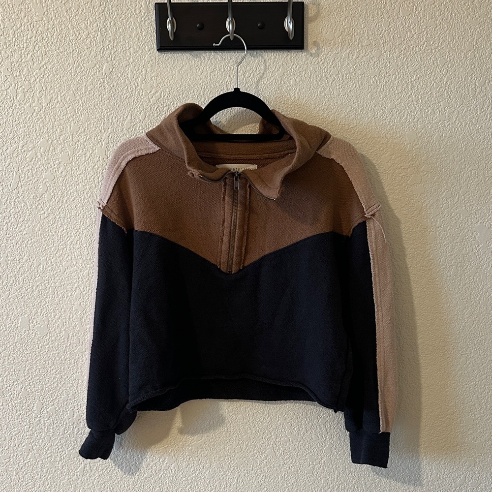 Saltwater LUXE Black and Brown Cowl Sweater
